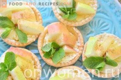 Tartelet z jabolkami in smetano za maslo